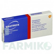 ВАЛЬТРЕКС (VALTREX) 500 мг таблетки 10 шт - Валацикловир GLAXOSMITHKLINE
