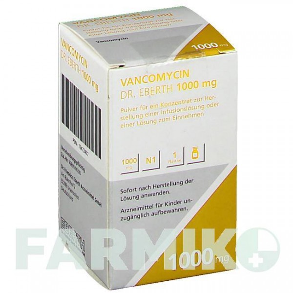 ВАНКОМІЦИН (VANCOMYCIN) 1000 мг порошок 1 шт - Ванкоміцин DR.FRIEDRICH EBERTH