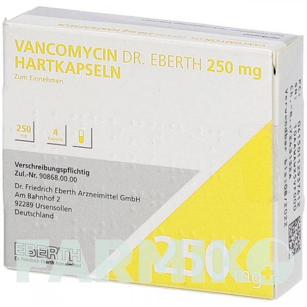 ВАНКОМІЦИН (VANCOMYCIN) 250 мг капсули 4 шт - Ванкоміцин DR.FRIEDRICH EBERTH