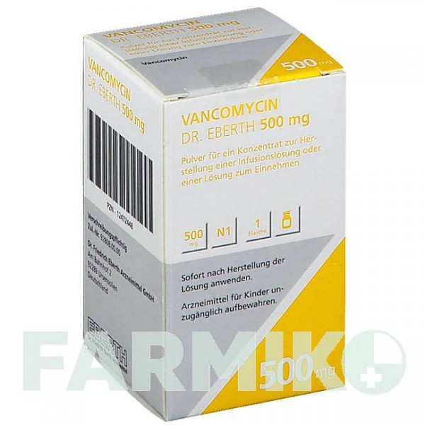 ВАНКОМІЦИН (VANCOMYCIN) 500 мг порошок 1 шт - Ванкоміцин DR.FRIEDRICH EBERTH