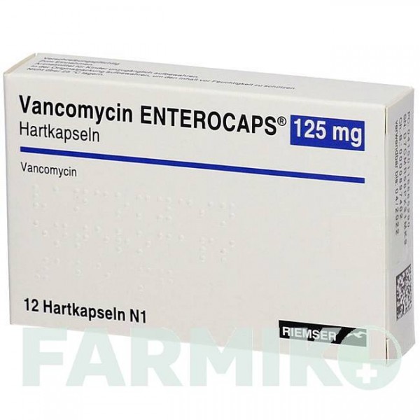 ВАНКОМІЦИН ЕНТЕРОКАПС (VANCOMYCIN ENTEROCAPS) 125 мг капсули 12 шт - Ванкоміцин ESTEVE PHARMACEUTICALS