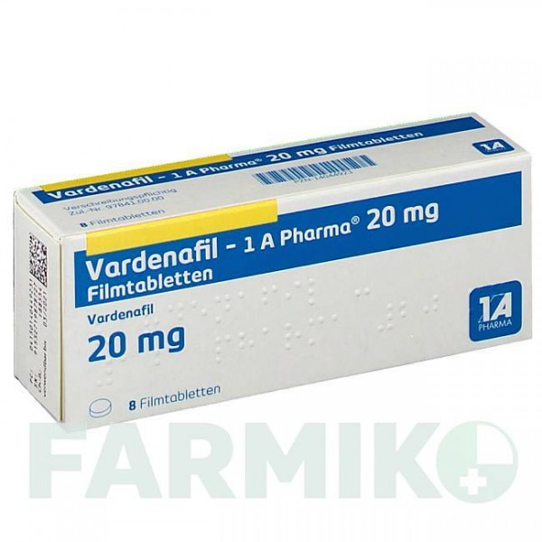 ВАРДЕНАФИЛ (VARDENAFIL) 20 мг таблетки 8 шт - Варденафил 1 A PHARMA