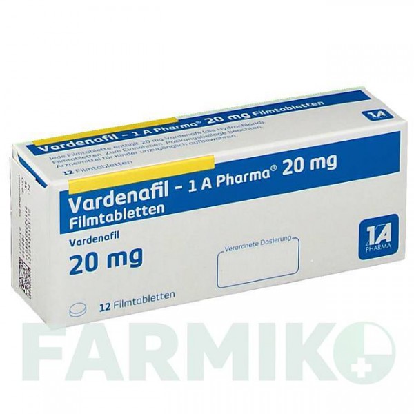 ВАРДЕНАФИЛ (VARDENAFIL) 20 мг таблетки 12 шт - Варденафил 1 A PHARMA