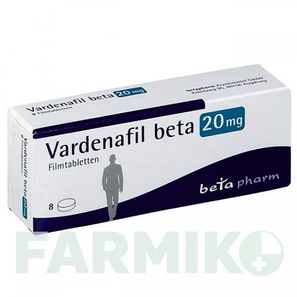ВАРДЕНАФИЛ (VARDENAFIL) 20 мг таблетки 8 шт - Варденафил BETAPHARM