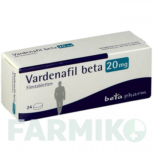 ВАРДЕНАФІЛ (VARDENAFIL) 20 мг таблетки 24 шт - Варденафіл BETAPHARM