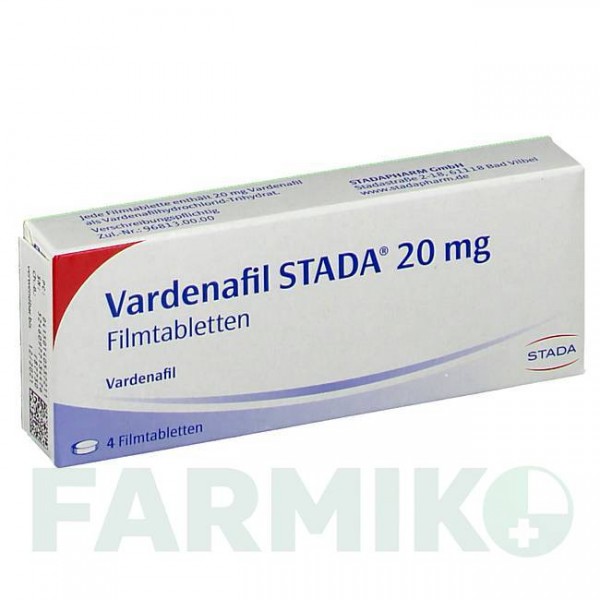 ВАРДЕНАФИЛ (VARDENAFIL) 20 мг таблетки 4 шт - Варденафил STADAPHARM