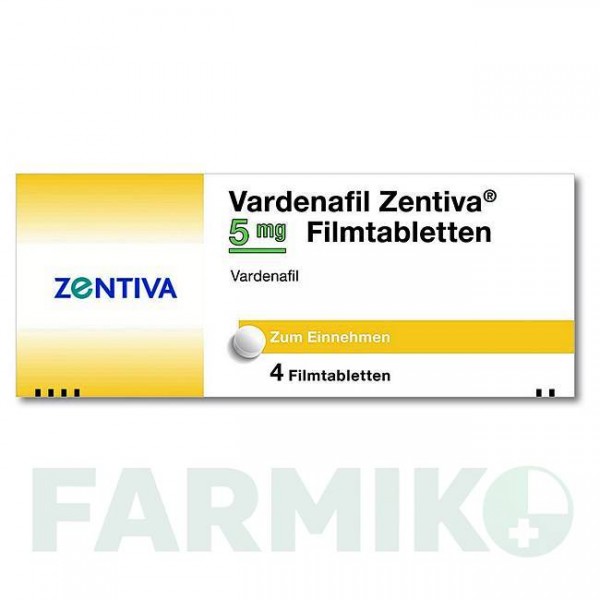 ВАРДЕНАФИЛ (VARDENAFIL) 5 мг таблетки 4 шт - Варденафил ZENTIVA