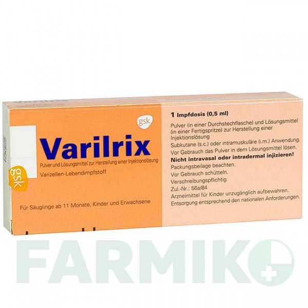 ВАРИЛРИКС (VARILRIX) порошок 1 шт - Варицелла жива вакцина GLAXOSMITHKLINE