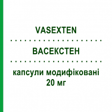ВАСЕКСТЕН (VASEXTEN) 20 мг капсули модифіковані 28 шт - Барнідипін ITALFARMACO