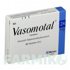 ВАЗОМОТАЛ (VASOMOTAL) 24 мг таблетки 20 шт - Бетагістин VIATRIS