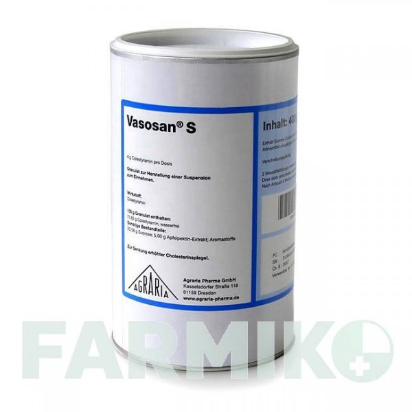 ВАЗОСАН (VASOSAN) гранулы 400 г - Колестирамин AGRARIA PHARMA