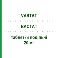 ВАСТАТ (VASTAT) 20 мг таблетки подільні 30 шт - Аторвастатин S.F.GROUP