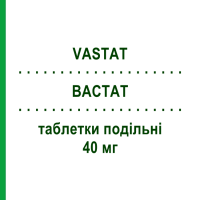 ВАСТАТ (VASTAT) 40 мг таблетки подільні 30 шт - Аторвастатин S.F.GROUP