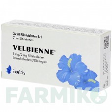 ВЕЛБІЄННЕ (VELBIENNE) 1 мг/2 мг таблетки 3x28 шт - Дієногест, Естроген EXELTIS