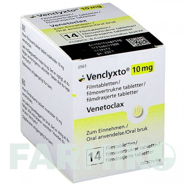 ВЕНКЛИКСТО (VENCLYXTO) 10 мг таблетки 14 шт - Венетоклакс ABBVIE