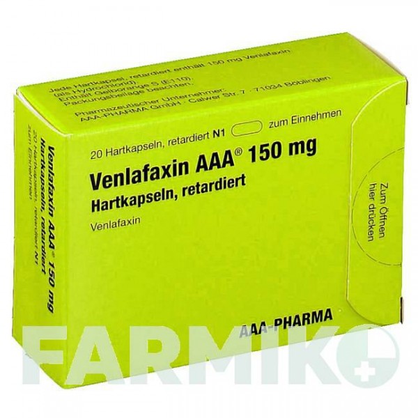 ВЕНЛАФАКСИН (VENLAFAXIN) 150 мг капсулы 20 шт - Венлафаксин AAA - PHARMA