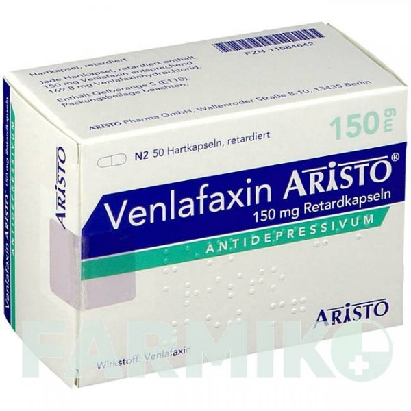 ВЕНЛАФАКСИН (VENLAFAXIN) 150 мг капсули 50 шт - Венлафаксин ARISTO PHARMA