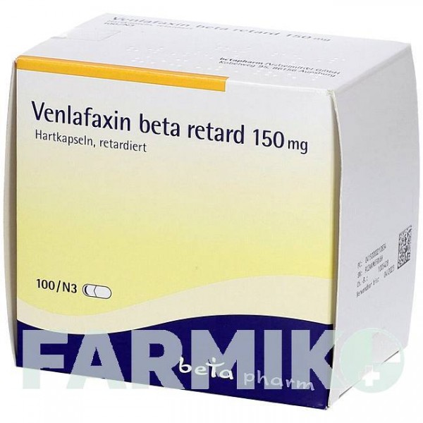 ВЕНЛАФАКСИН (VENLAFAXIN) 150 мг капсули 50 шт - Венлафаксин BETAPHARM