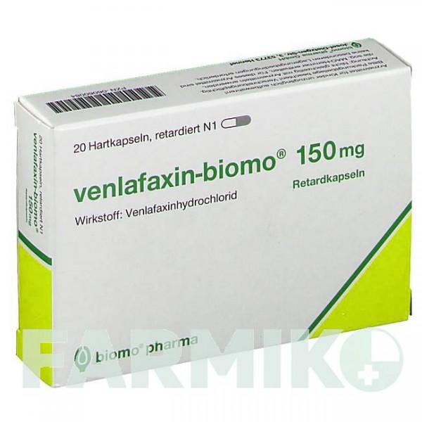 ВЕНЛАФАКСИН (VENLAFAXIN) 150 мг капсули 20 шт - Венлафаксин BIOMO PHARMA