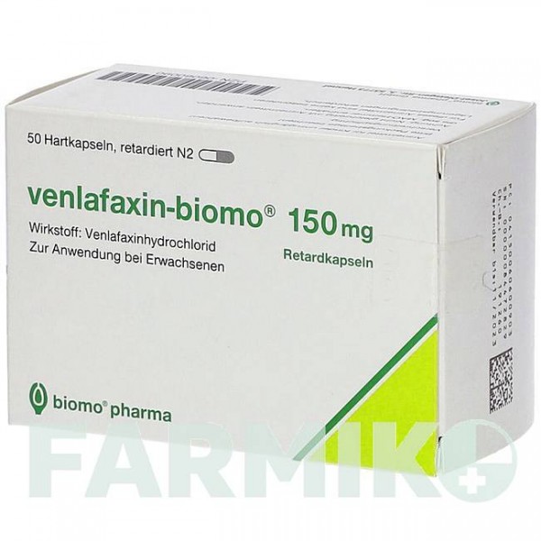ВЕНЛАФАКСИН (VENLAFAXIN) 150 мг капсули 50 шт - Венлафаксин BIOMO PHARMA