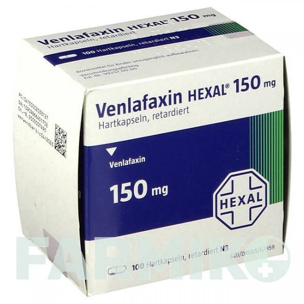 ВЕНЛАФАКСИН (VENLAFAXIN) 150 мг капсули 50 шт - Венлафаксин HEXAL