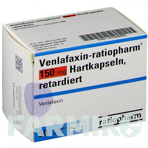 ВЕНЛАФАКСИН (VENLAFAXIN) 150 мг капсули 50 шт - Венлафаксин RATIOPHARM