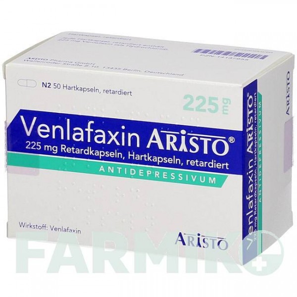 ВЕНЛАФАКСИН (VENLAFAXIN) 225 мг капсули 50 шт - Венлафаксин ARISTO PHARMA