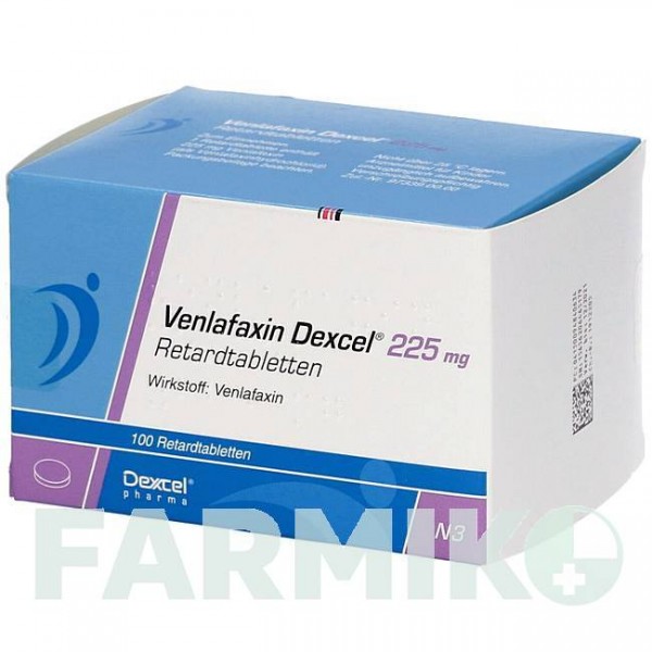 ВЕНЛАФАКСИН (VENLAFAXIN) 225 мг таблетки 100 шт - Венлафаксин DEXCEL PHARMA