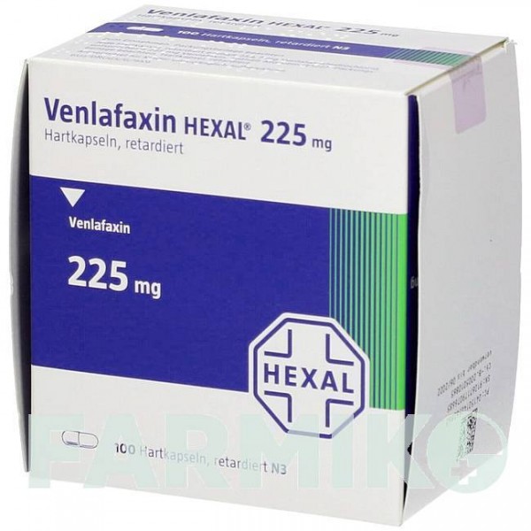 ВЕНЛАФАКСИН (VENLAFAXIN) 225 мг капсули 14 шт - Венлафаксин HEXAL