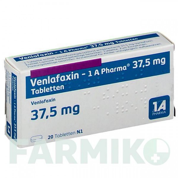 ВЕНЛАФАКСИН (VENLAFAXIN) 37,5 мг таблетки 20 шт - Венлафаксин 1 A PHARMA