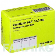 ВЕНЛАФАКСИН (VENLAFAXIN) 37,5 мг капсули 50 шт - Венлафаксин AAA - PHARMA