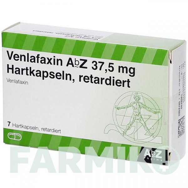 ВЕНЛАФАКСИН (VENLAFAXIN) 37,5 мг капсули 7 шт - Венлафаксин ABZ PHARMA