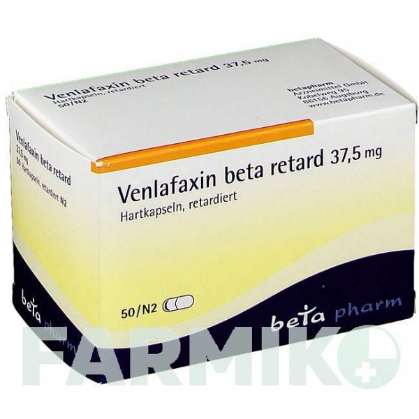 ВЕНЛАФАКСИН (VENLAFAXIN) 37,5 мг капсули 50 шт - Венлафаксин BETAPHARM