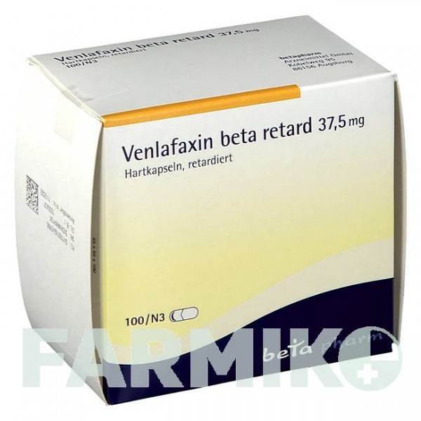 ВЕНЛАФАКСИН (VENLAFAXIN) 37,5 мг капсули 100 шт - Венлафаксин BETAPHARM