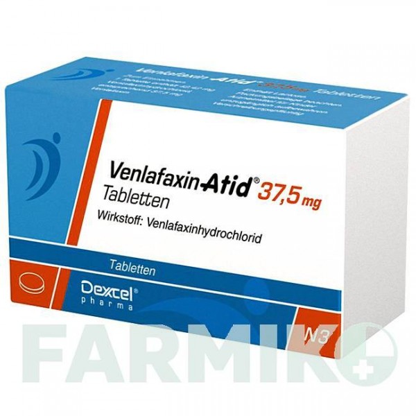 ВЕНЛАФАКСИН (VENLAFAXIN) 37,5 мг таблетки 50 шт - Венлафаксин DEXCEL PHARMA