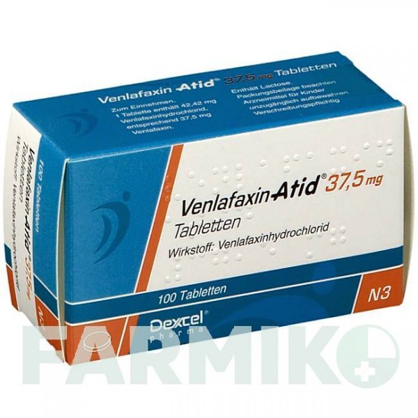 ВЕНЛАФАКСИН (VENLAFAXIN) 37,5 мг таблетки 100 шт - Венлафаксин DEXCEL PHARMA