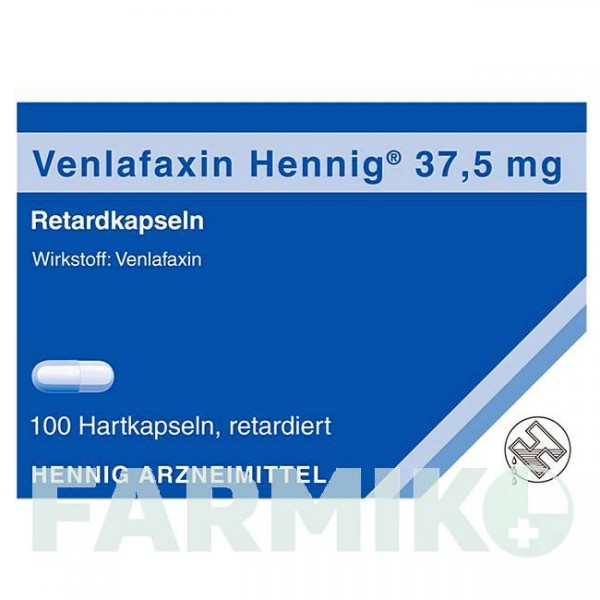 ВЕНЛАФАКСИН (VENLAFAXIN) 37,5 мг капсулы 100 шт - Венлафаксин HENNIG