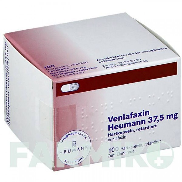 ВЕНЛАФАКСИН (VENLAFAXIN) 37,5 мг капсулы 100 шт - Венлафаксин HEUMANN PHARMA