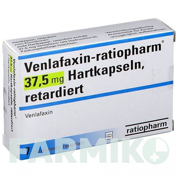 ВЕНЛАФАКСИН (VENLAFAXIN) 37,5 мг капсули 7 шт - Венлафаксин RATIOPHARM