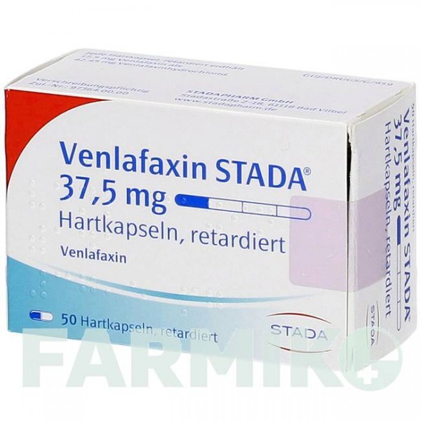ВЕНЛАФАКСИН (VENLAFAXIN) 37,5 мг капсулы 50 шт - Венлафаксин STADAPHARM