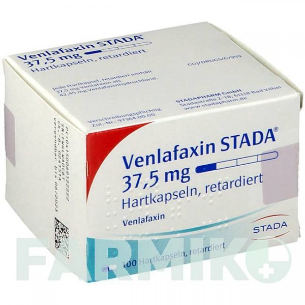 ВЕНЛАФАКСИН (VENLAFAXIN) 37,5 мг капсулы 100 шт - Венлафаксин STADAPHARM