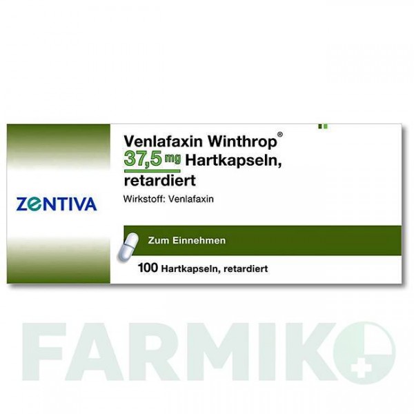 ВЕНЛАФАКСИН (VENLAFAXIN) 37,5 мг капсулы 100 шт - Венлафаксин ZENTIVA
