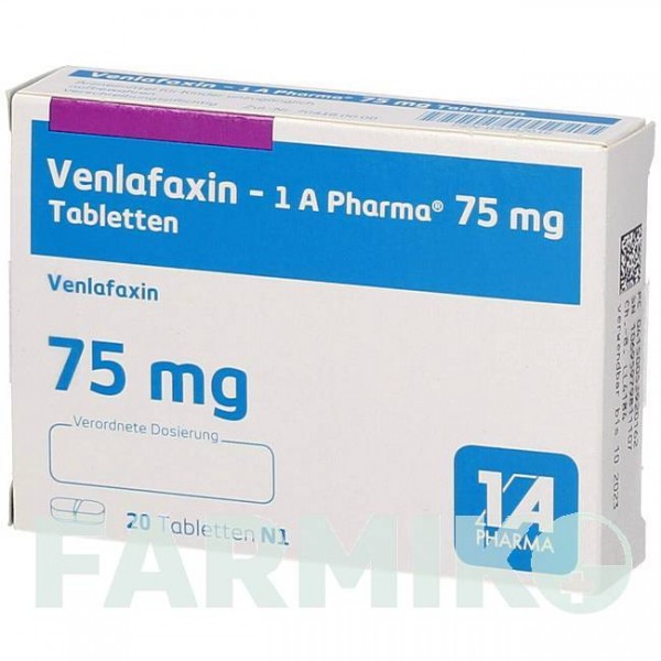 ВЕНЛАФАКСИН (VENLAFAXIN) 75 мг таблетки 20 шт - Венлафаксин 1 A PHARMA
