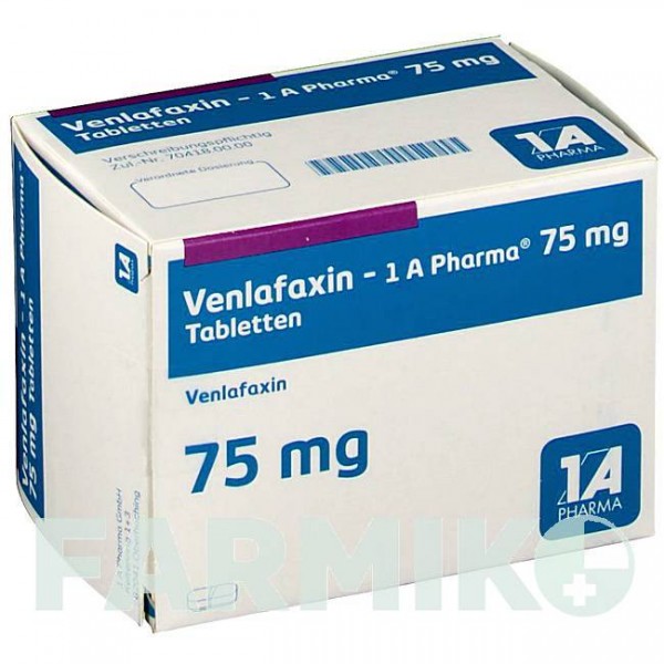 ВЕНЛАФАКСИН (VENLAFAXIN) 75 мг таблетки 50 шт - Венлафаксин 1 A PHARMA