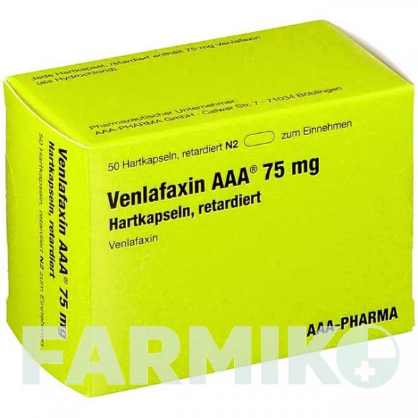 ВЕНЛАФАКСИН (VENLAFAXIN) 75 мг капсулы 50 шт - Венлафаксин AAA - PHARMA