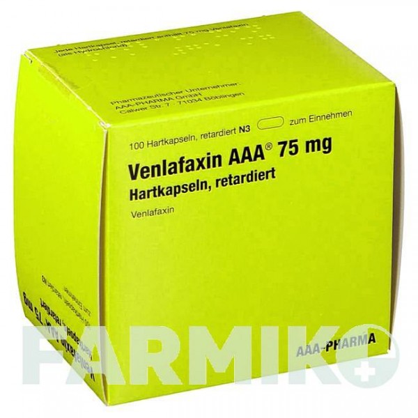 ВЕНЛАФАКСИН (VENLAFAXIN) 75 мг капсули 100 шт - Венлафаксин AAA - PHARMA