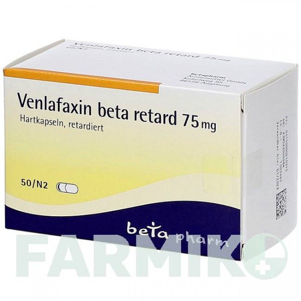ВЕНЛАФАКСИН (VENLAFAXIN) 75 мг капсули 50 шт - Венлафаксин BETAPHARM