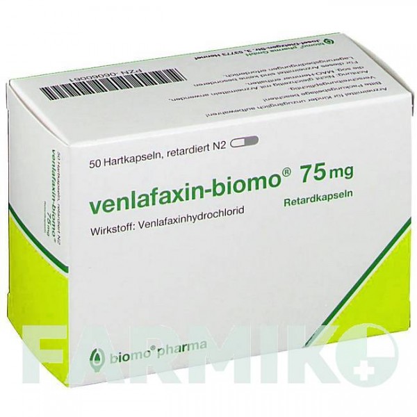 ВЕНЛАФАКСИН (VENLAFAXIN) 75 мг капсули 50 шт - Венлафаксин BIOMO PHARMA