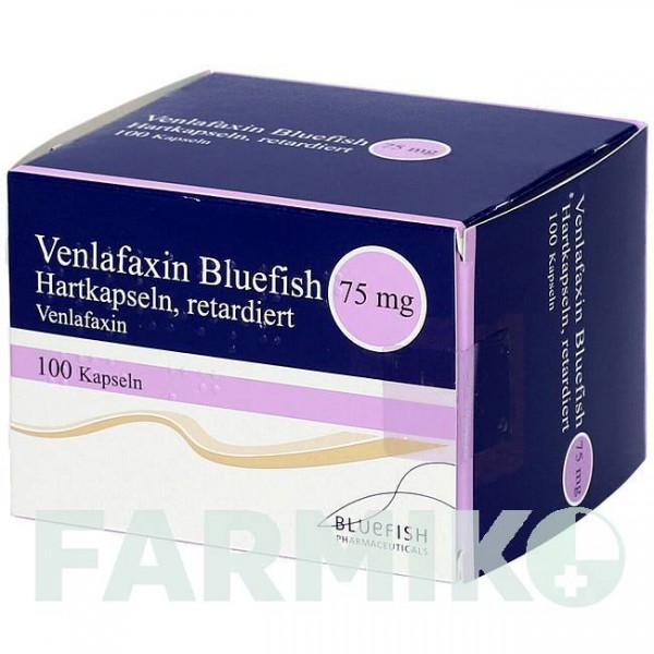 ВЕНЛАФАКСИН (VENLAFAXIN) 75 мг капсулы 100 шт - Венлафаксин BLUEFISH