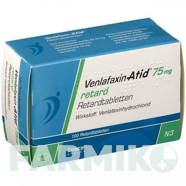 ВЕНЛАФАКСИН (VENLAFAXIN) 75 мг таблетки 100 шт - Венлафаксин DEXCEL PHARMA